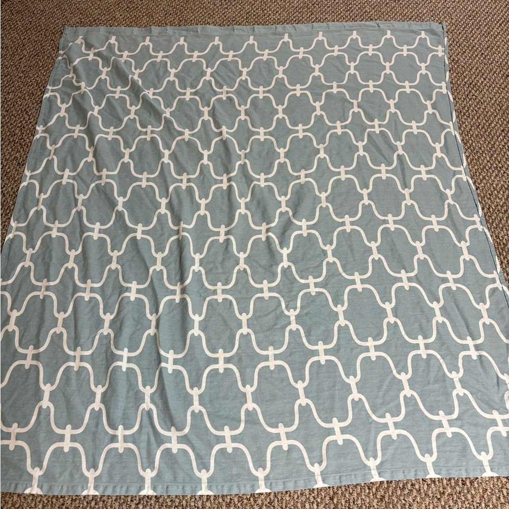 Curtain drape Light blue and white pattern shower curtain